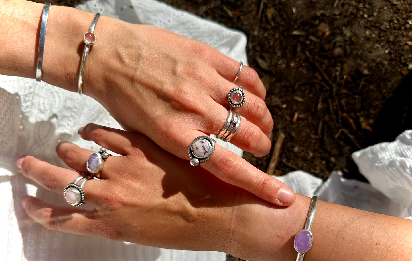 Fox Glove Double Band Ring