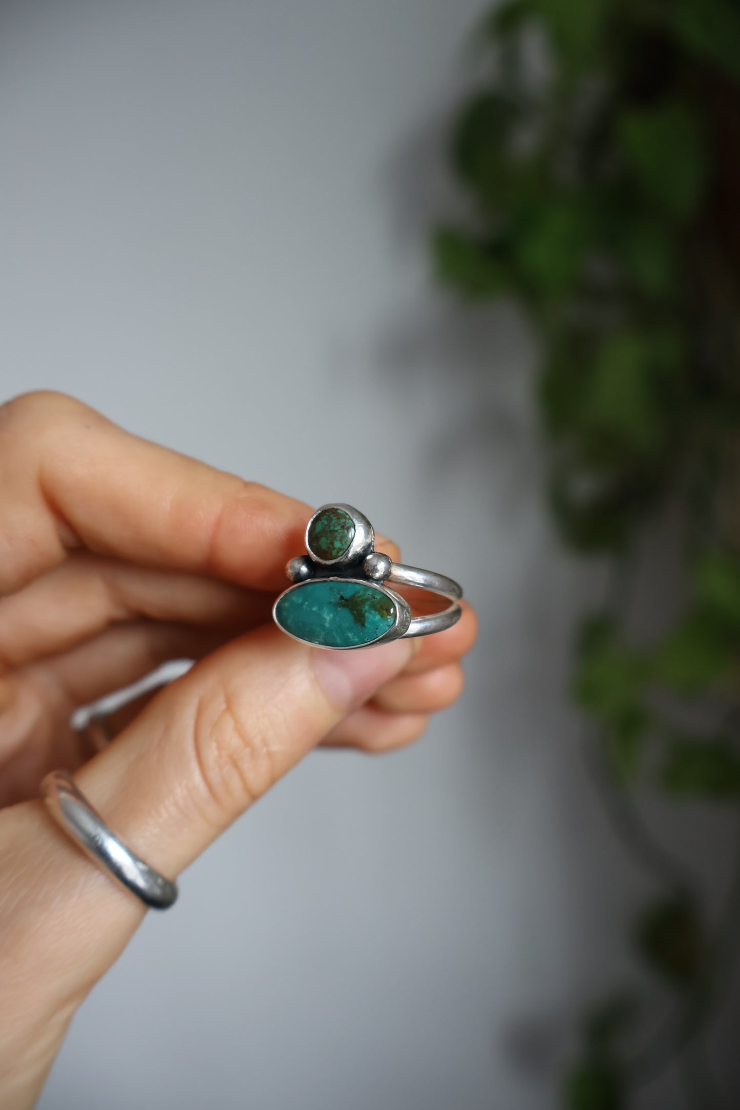 double stone unique ring size P