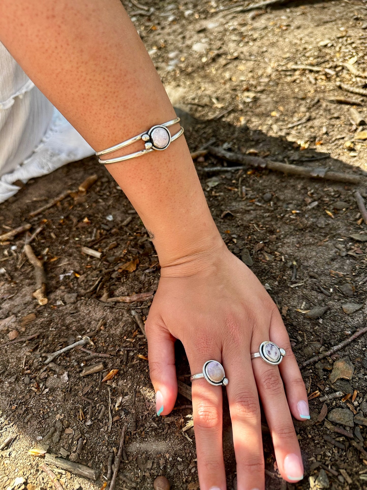 Fox Glove Double Band Ring