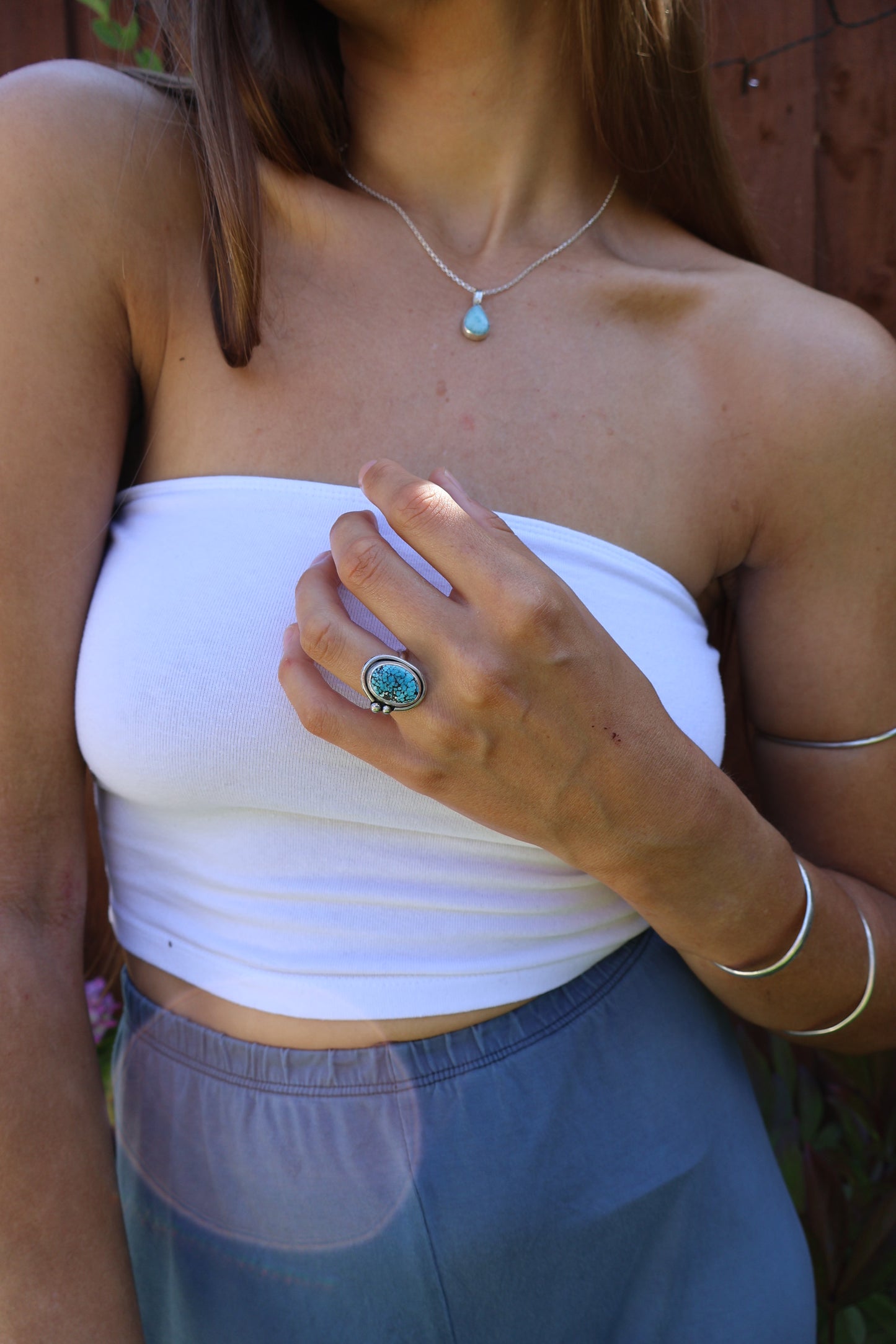 Larimar Handmade Sterling Silver Necklace