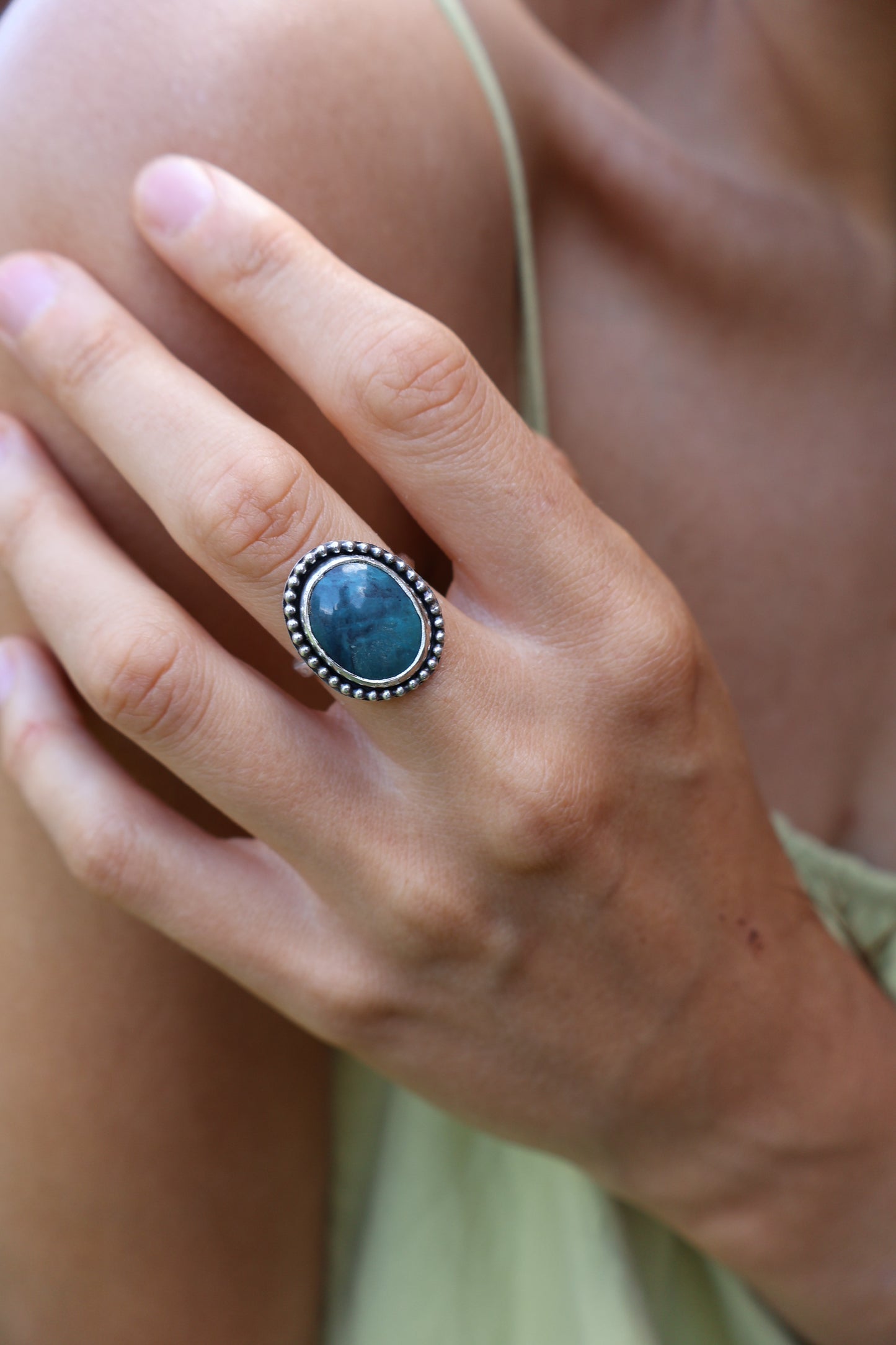 Daisy Hubei Turquoise Sterling Silver Ring