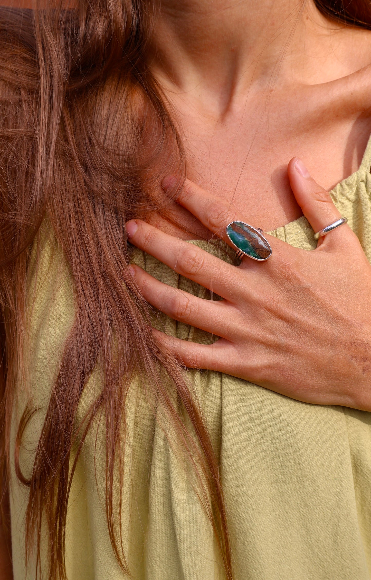 chunky statement earthy sterling silver ring size R 1/2