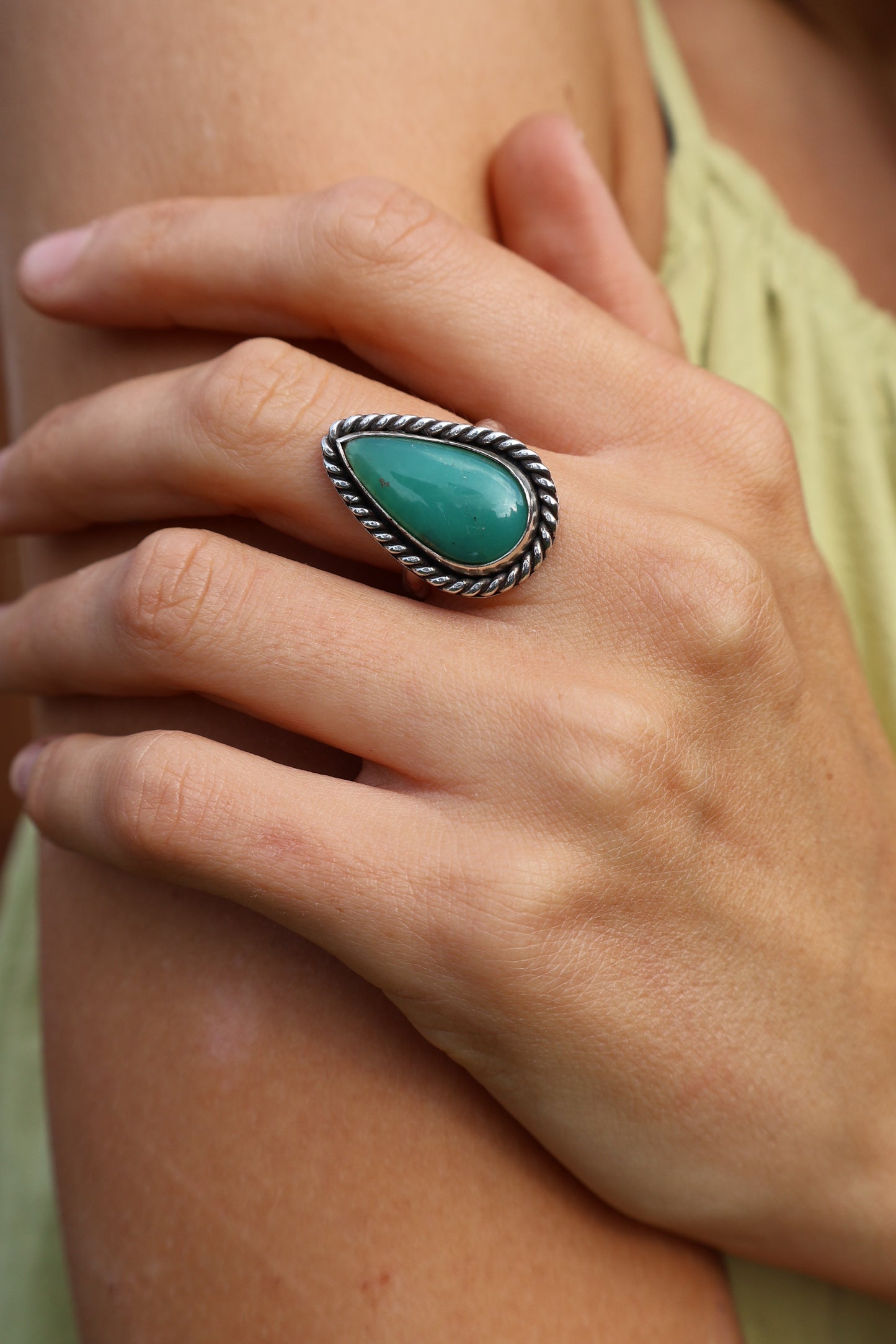 twisted wire statement ring size O