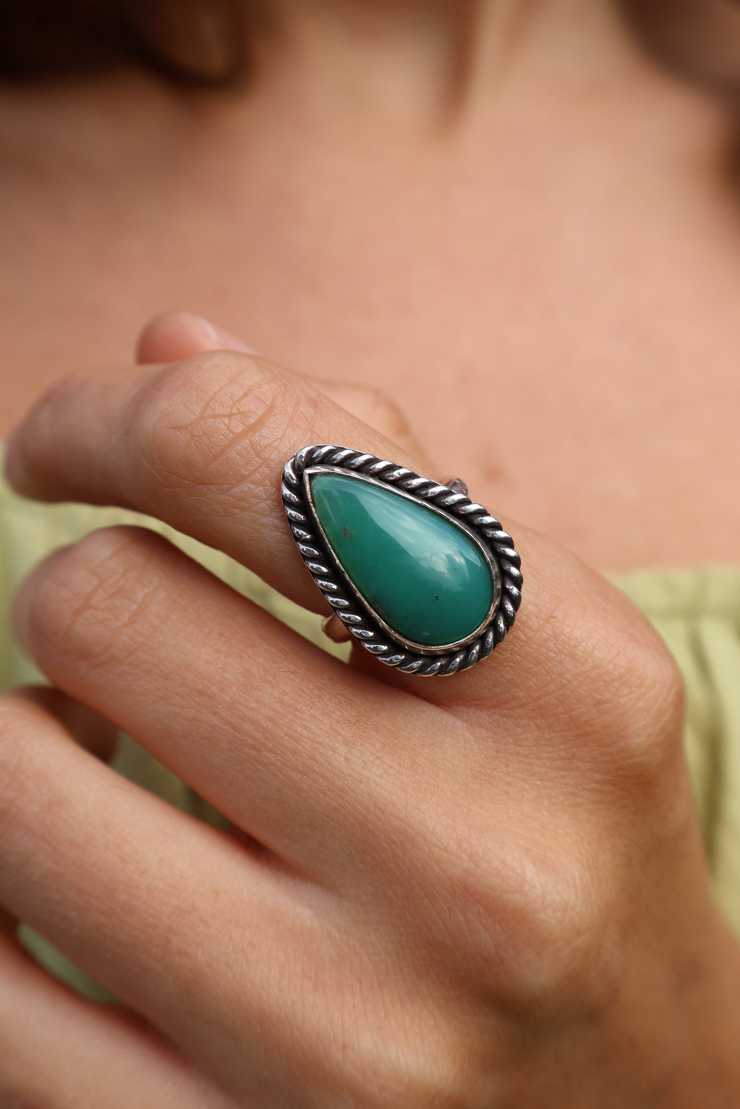 twisted wire statement ring size O