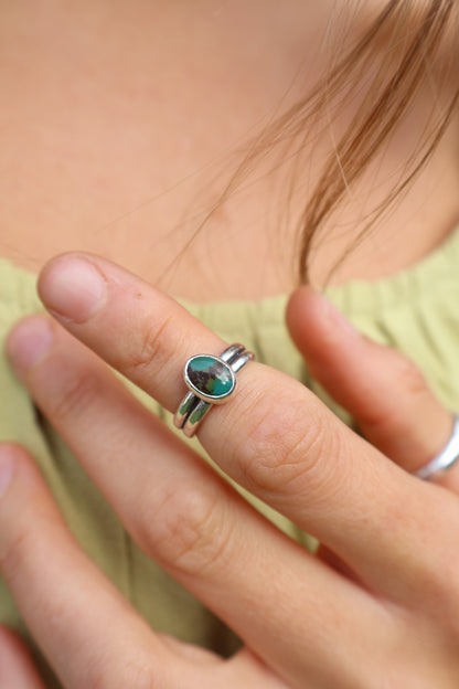 double band earthy midi ring size G 1/2