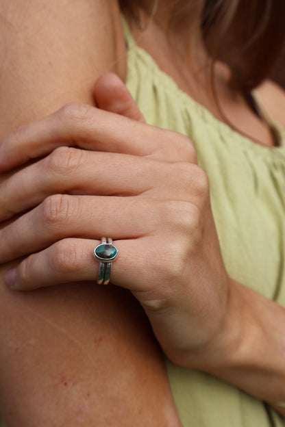 double band earthy midi ring size G 1/2