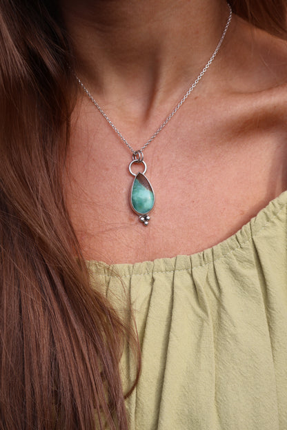 sunrise sterling silver earthy pendant