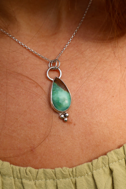 sunrise sterling silver earthy pendant
