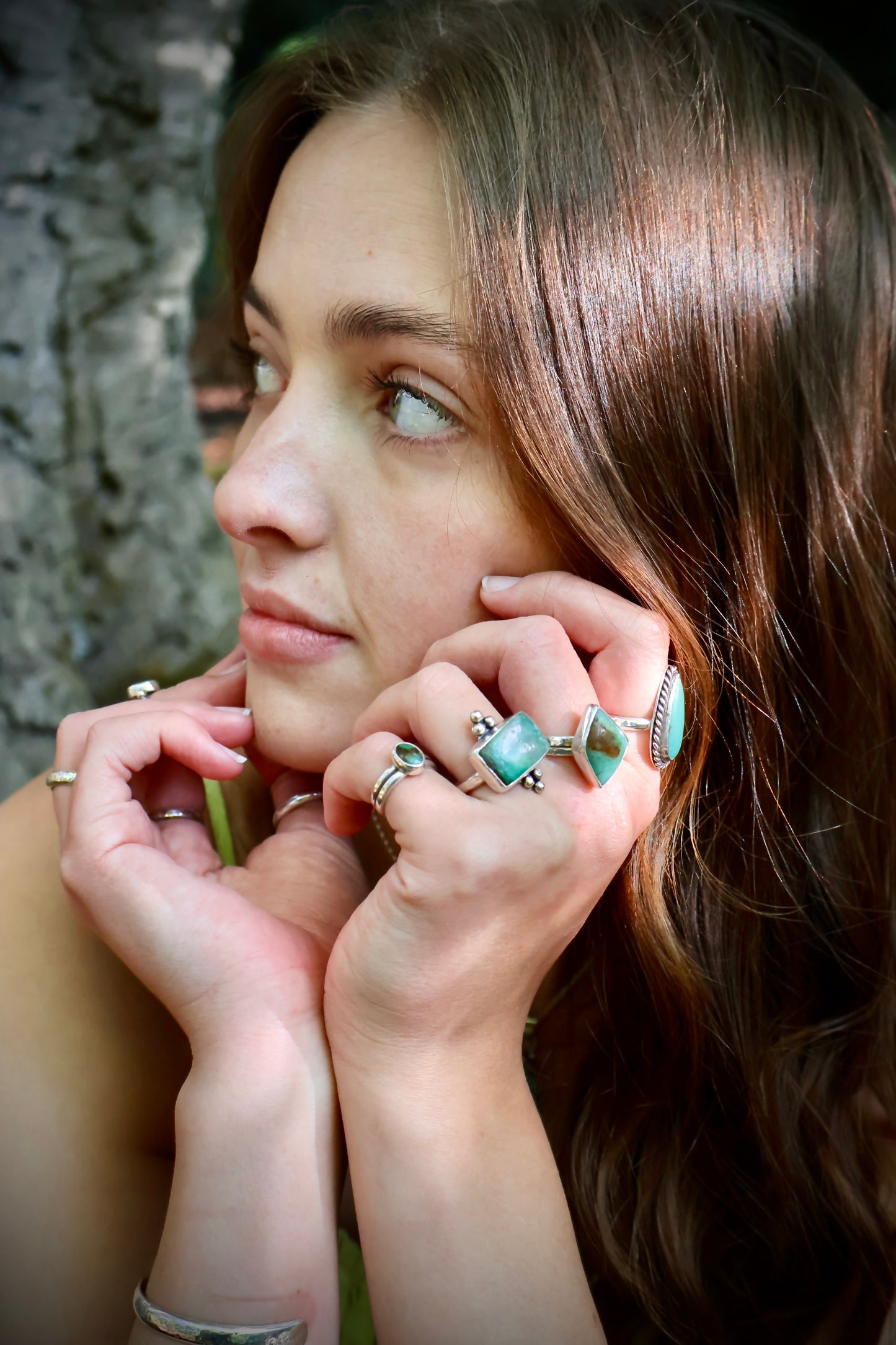 double band earthy midi ring size G 1/2