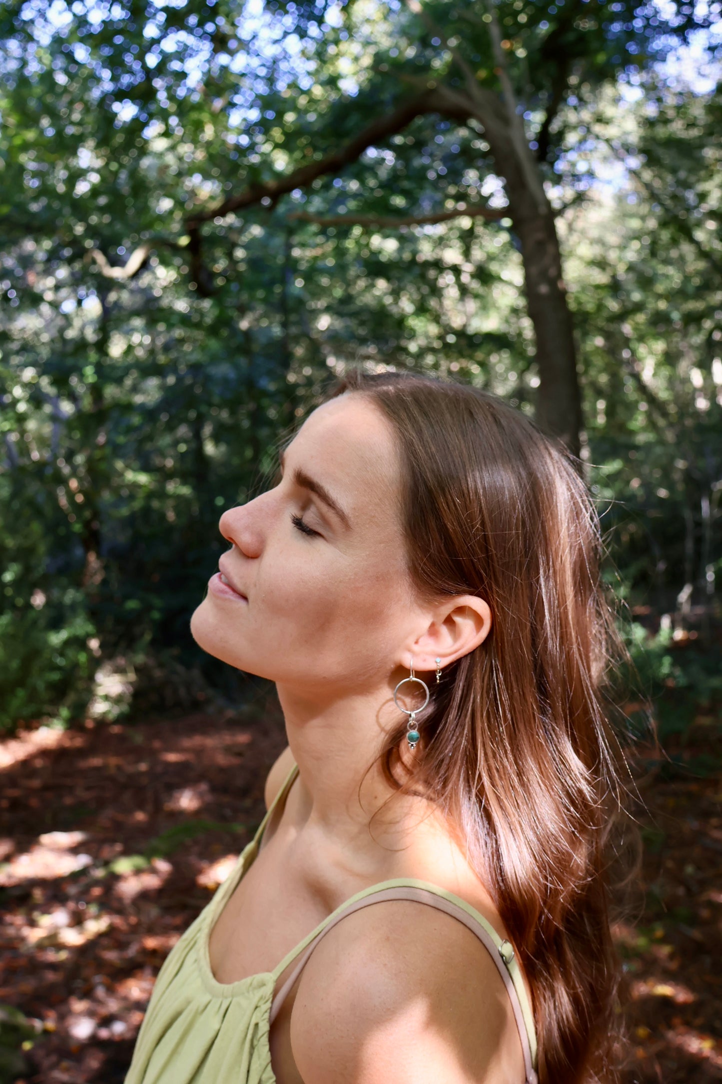 hooped boho sterling silver earrings