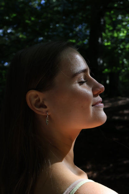 mini boho sterling silver huggies