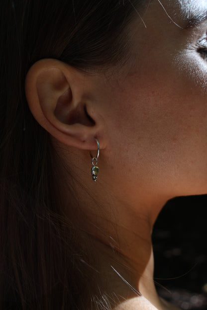 mini boho sterling silver huggies