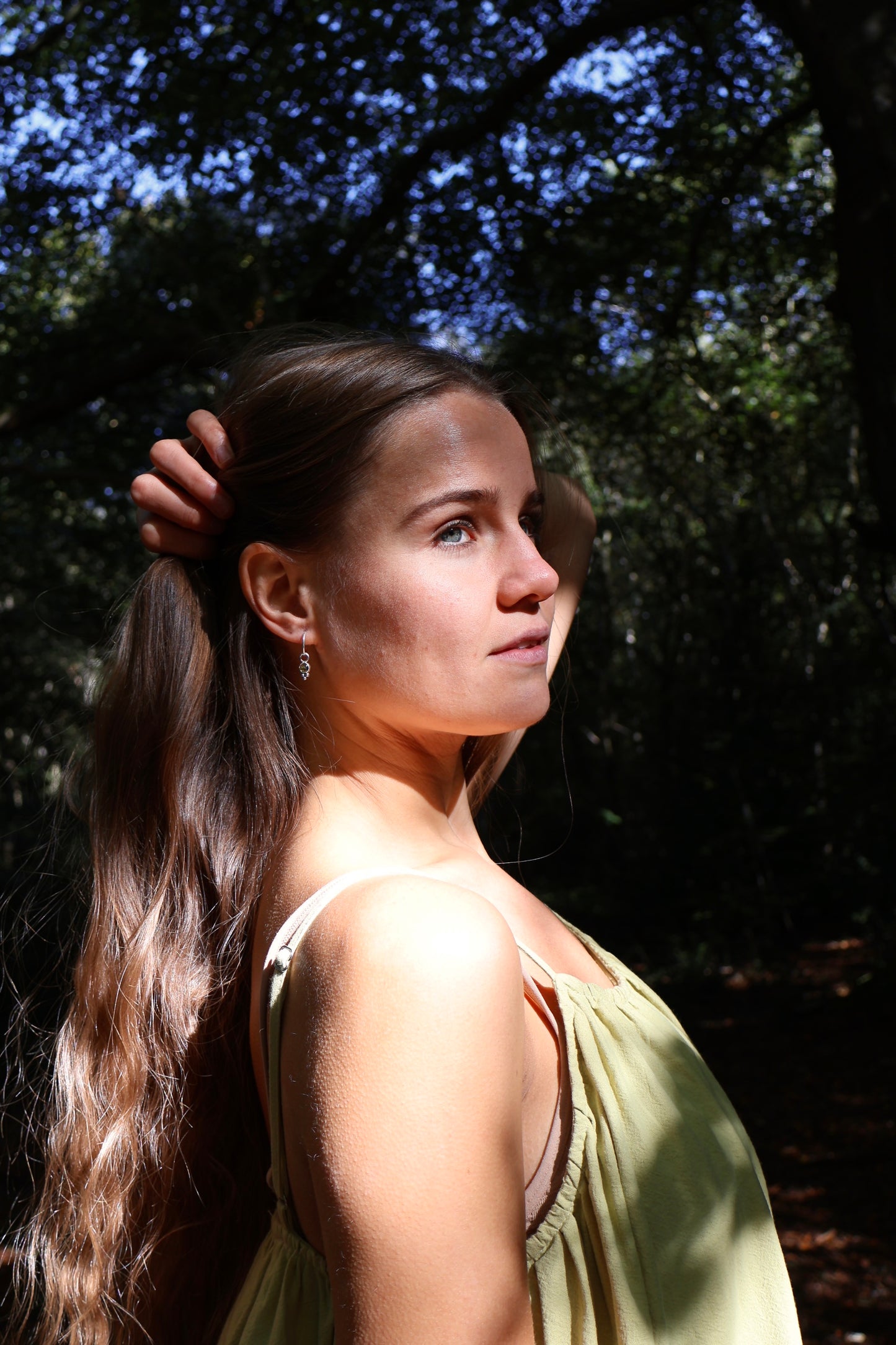 mini boho sterling silver huggies