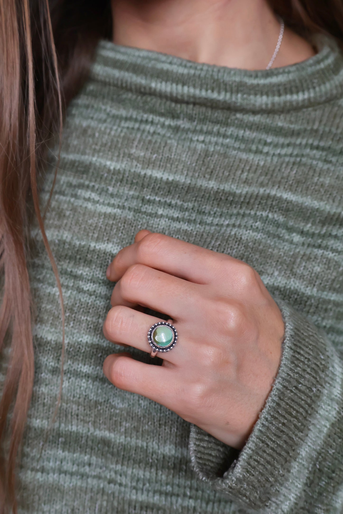 turquoise ella sterling silver ring size N