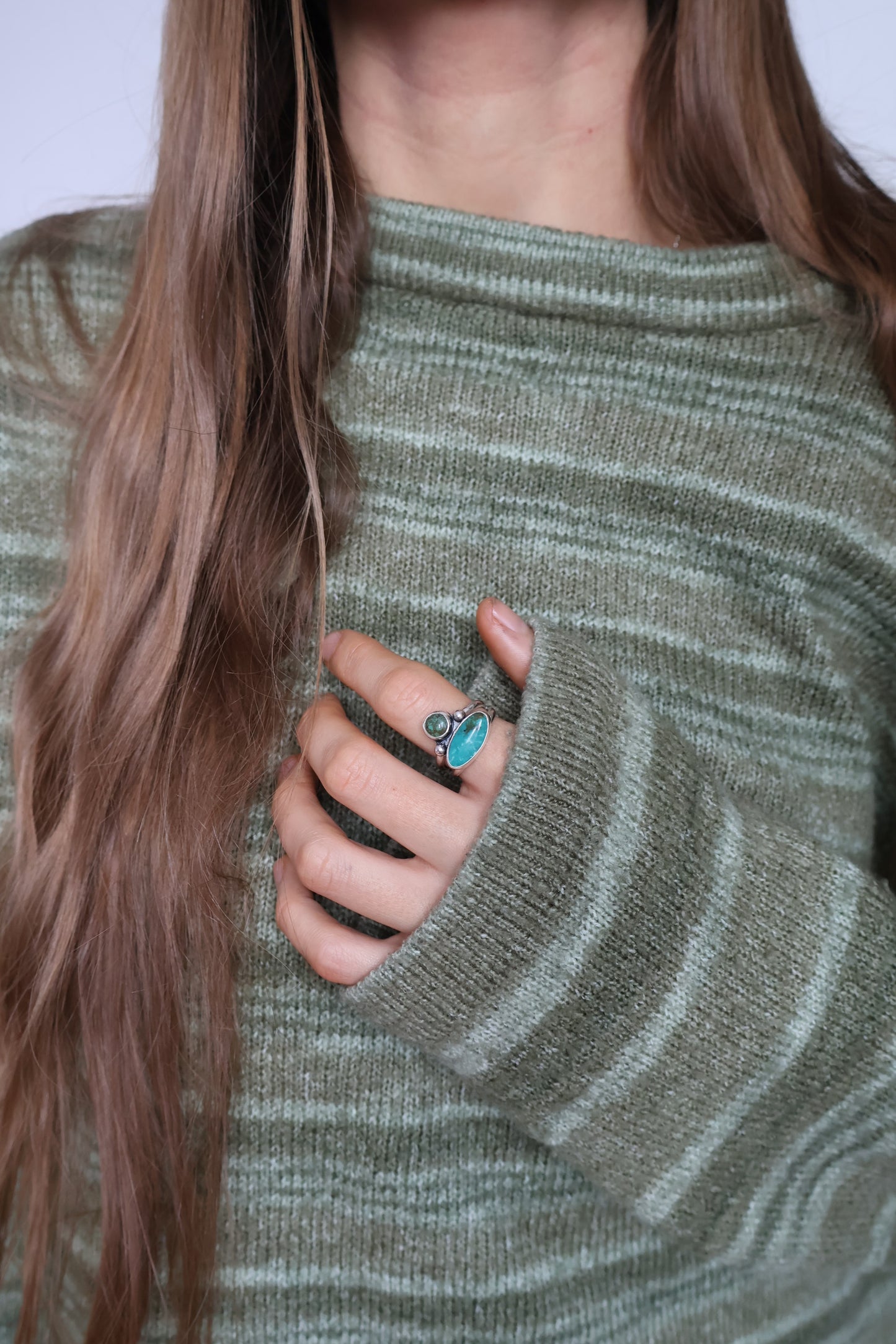 double stone unique ring size P