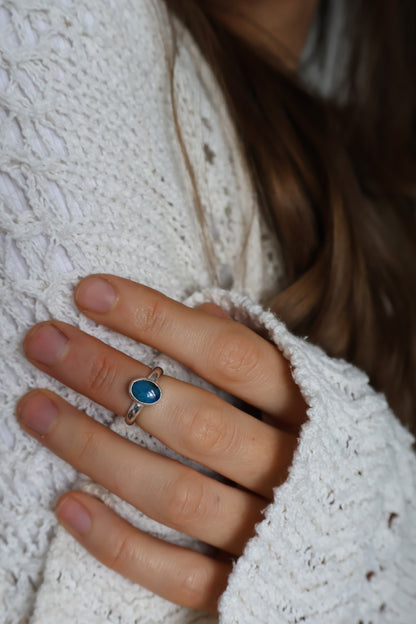 blue midi ring size H