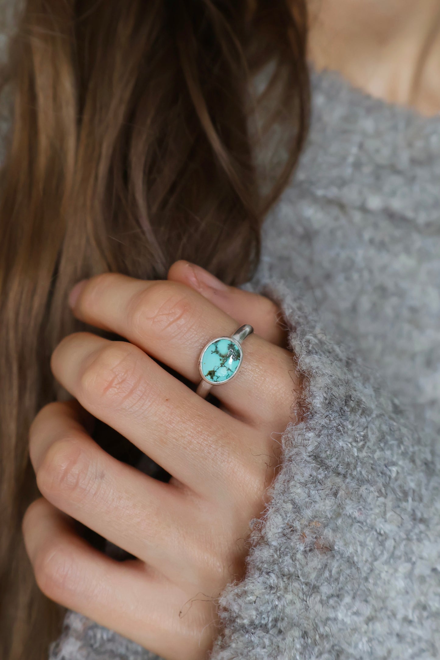 simple stone chunky ring size T