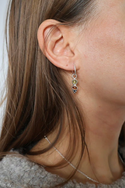 two stone boho earrings