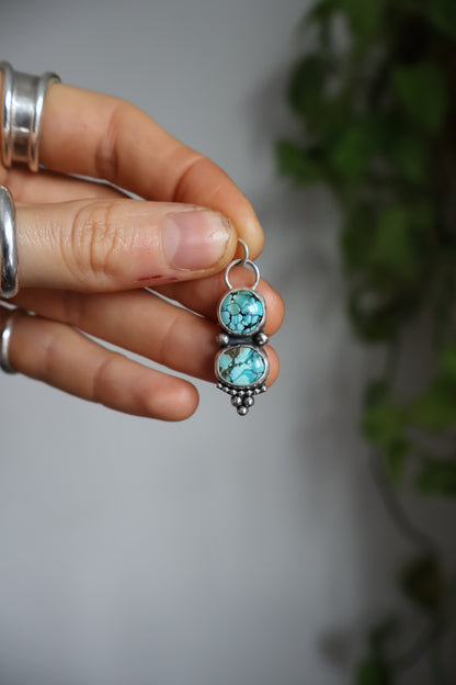 detailed two stone boho pendant