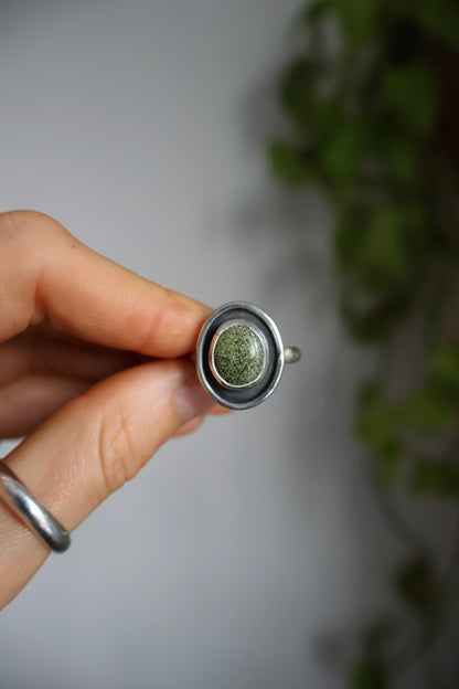 green circle statement ring size R 1/2