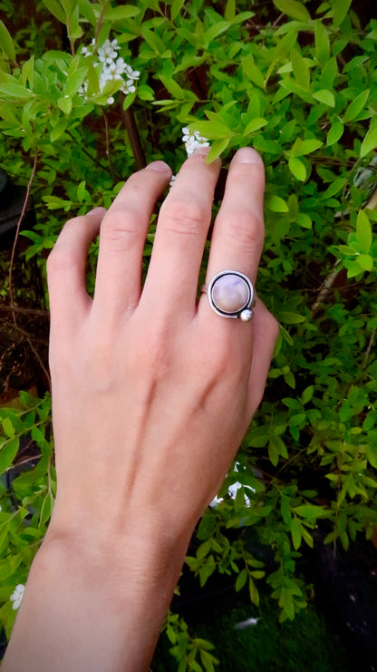 Fox Glove Hammered ring
