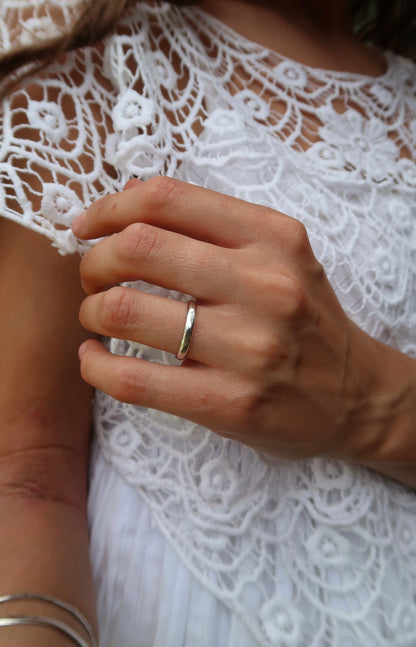 Textured Silver Stacker Ring