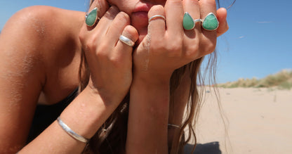 Teardrop Chrysoprase Ring