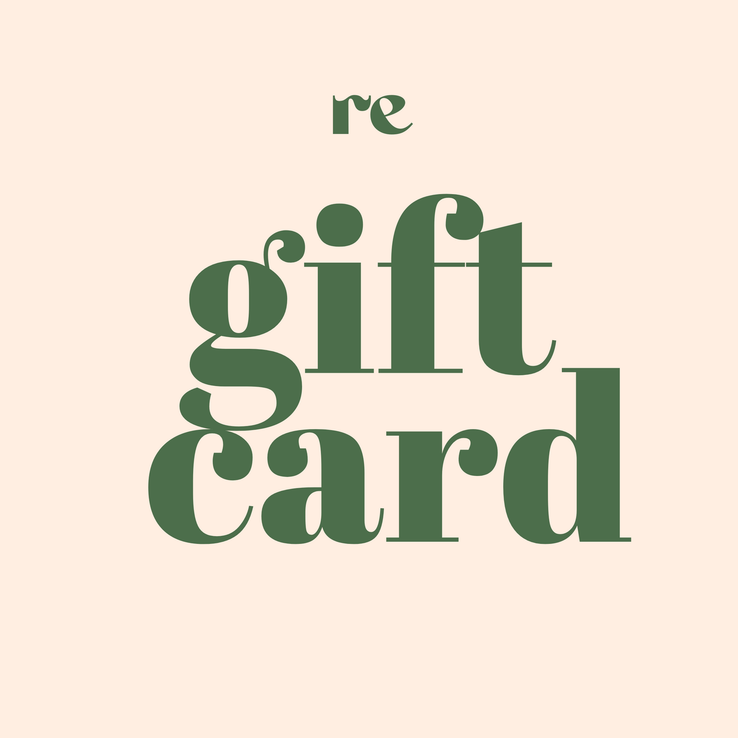 Re Jewellery Gift Card